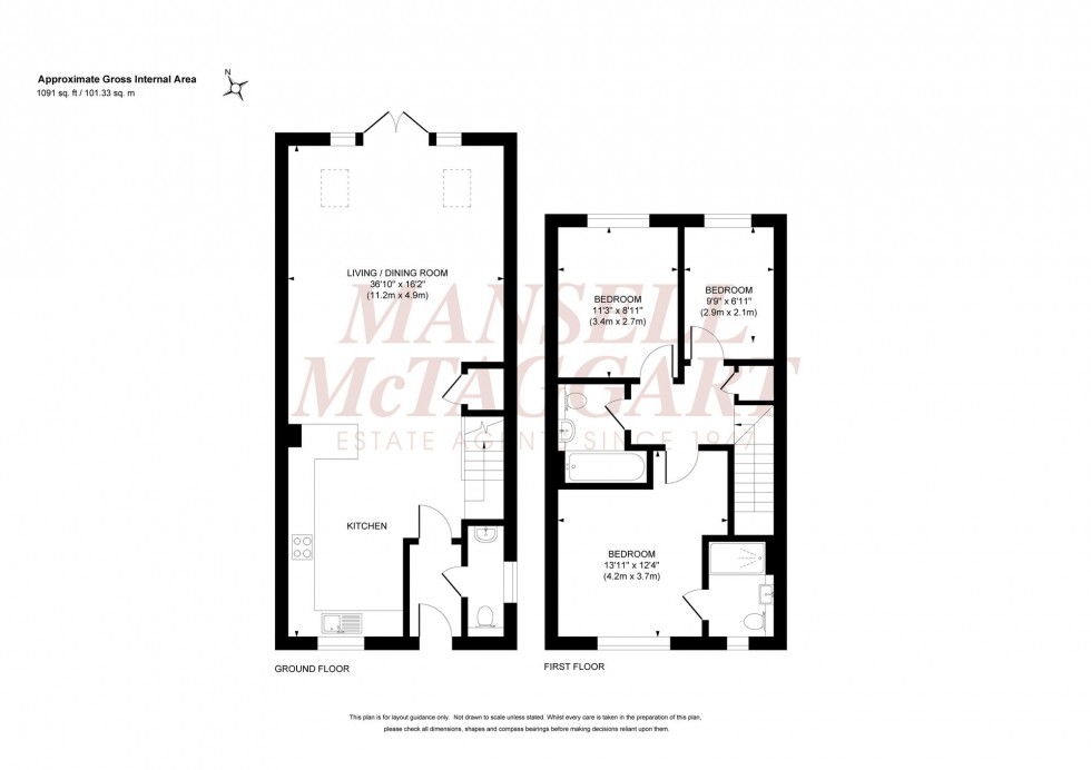 Floorplan for Denchy Mead, Burgess Hill, RH15