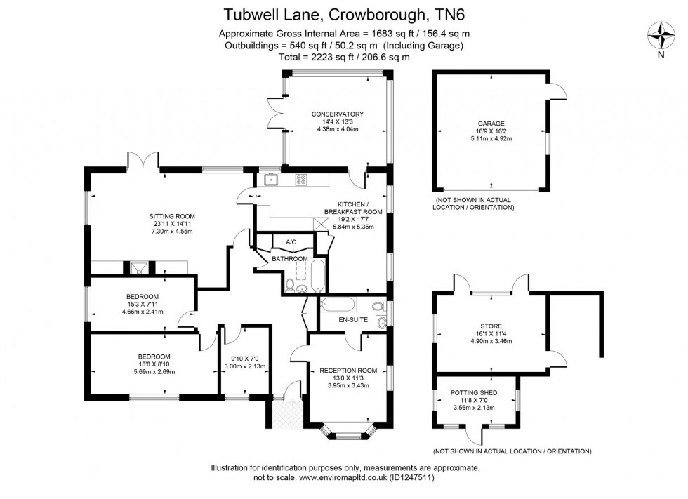 Floorplan for Tubwell Lane, Crowborough, TN6