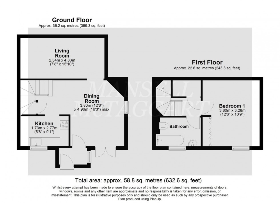 Floorplan for Grassmere, Horley, RH6