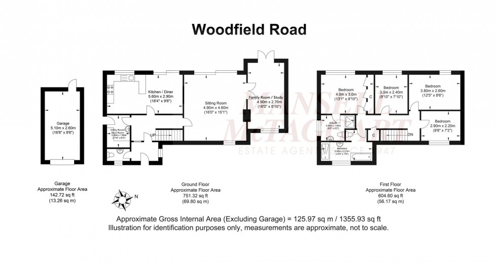 Floorplan for Woodfield Road, Rudgwick, RH12
