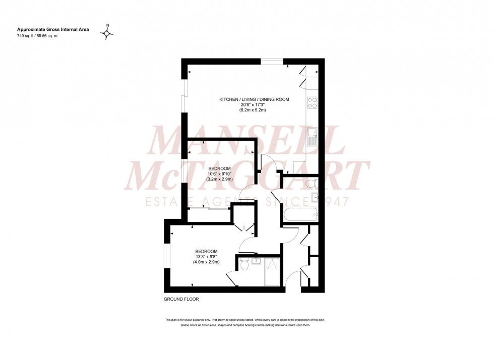 Floorplan for Alice Court, Burgess Hill, RH15