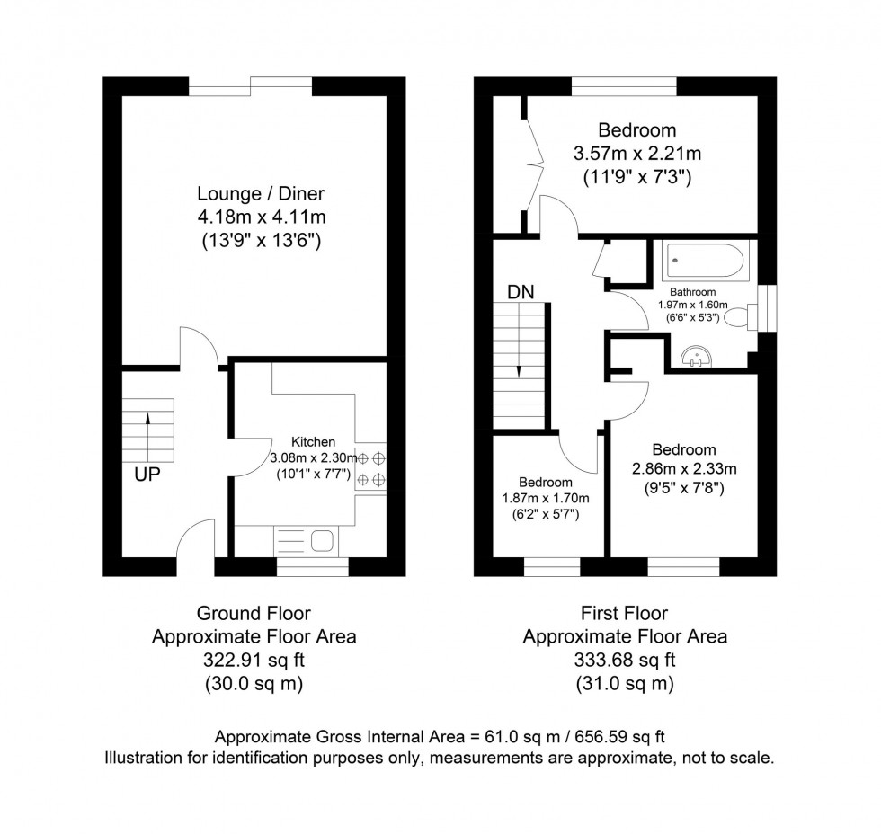 Floorplan for Oliver Close, Crowborough, TN6