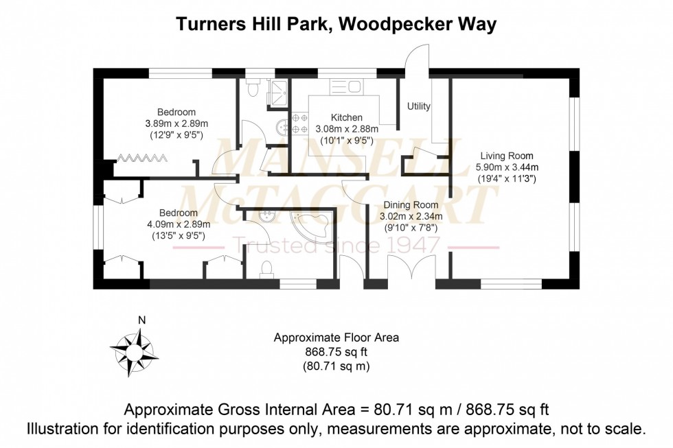 Floorplan for Turners Hill Park, Turners Hill, RH10