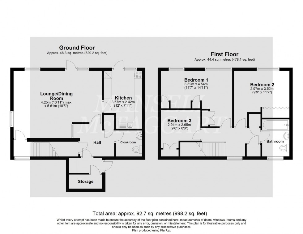 Floorplan for Reedings, Ifield, RH11